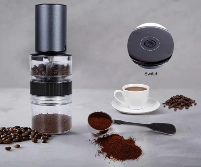 M05 Haushalt Kleine Kaffeemühle Elektrische Kaffeemühle mit Glas Glas Wiederaufladbare Küchengerät Gadget